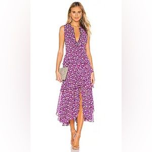 Misa Los Angeles purple floral dress